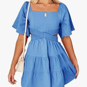Elegant Blue Women's Dress